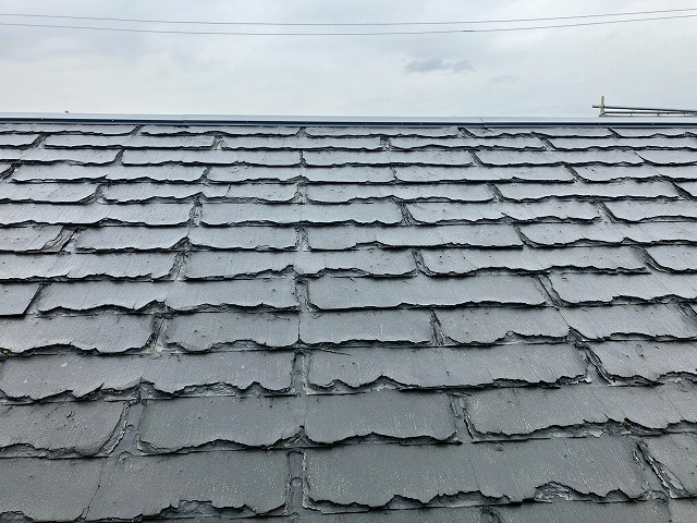 剥離が起きボロボロの様子